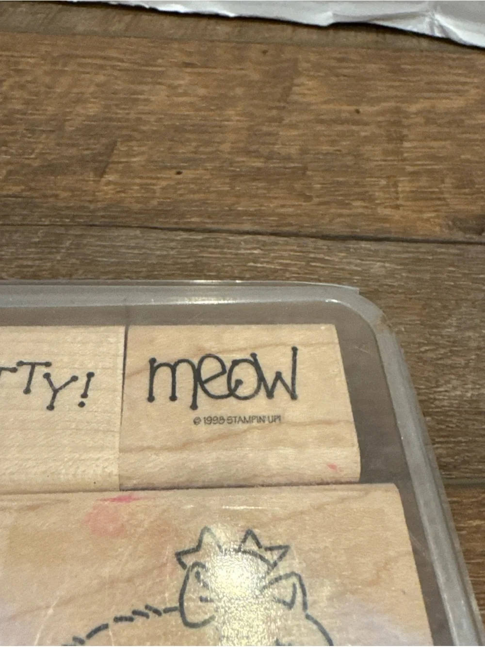 STAMPIN UP Meow Meow 9 Rubber Stamps Cats Sleeping Love - NEW
